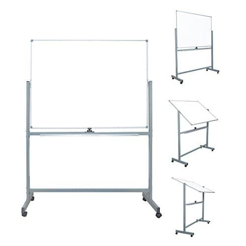 Mobile Dry Erase Magnetic Whiteboard - 47" X 36" - Double Sided with Rolling Stand - Perfect for School, Home, Office, Classroom, Homeschool - Presentations, Workspace, Bulletins
