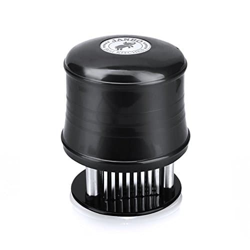 Meat Tenderizer Machine 56 Stainless Steel High Sharp Blades, Cleaning Brush, E-book, Professional Quality Kitchen Tool, Lock Mechanism, for Steak, Pork, Chicken, Fish, 1-yr Guarantee