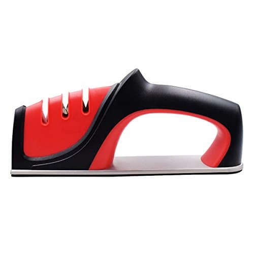 Knife Sharpener with 3 Stage Knife Sharpening System For Stainless Steel，Ceramic ，Tungsten Steel Gold Grit Steel Knives, Safe and Easy to Use