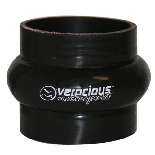 Verocious BOOST PROOF Silicone Hump Hose, 4 Ply Polyester - 4" ID x 3" Long, Black