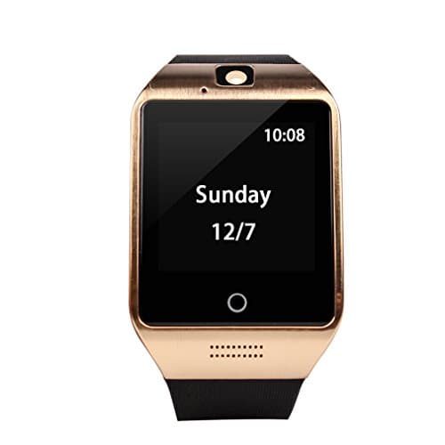 Wristel Bluetooth 1.54 inch HD Touch Screen Smart Watch Phone with Built In 8GB and Camera Support SIM Card TF Card for Android Samsung Galaxy Note,Nexus,Htc,Sony and iPhone-Gold