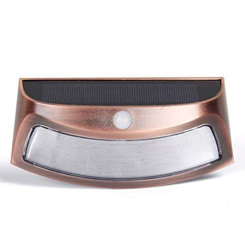 KingYuan Garden Solar Power Light Motion Sensor Wall Light LED Waterproof Outdoor Lights Solar Lamp Night Path Lighting White