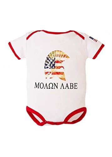 Trooper Tactical Baby Boy's Tiny Trooper Molon Labe Bodysuit 0-3 Months
