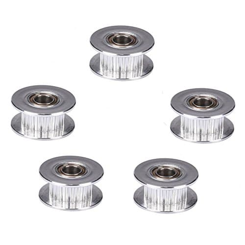 Wangdd22 3D Printer Accessories 2GT 20 Teeth Wheel Perlin Passive Idler Pulley Wheel Pulley Wheel Bore 3mm Pack of 5