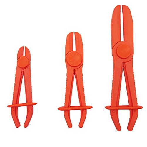 3pcs Red Flexible Hands Free Brake Hose Pipe Clamp Plier Set Flexi Hose Radiator Tool