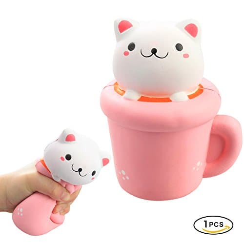 Dingeter Cat Squishy Slow Rising Squishy Cat Cup Kawaii Squishy 1Pcs