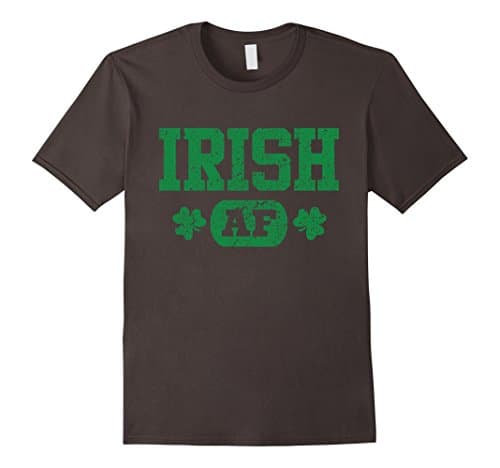 Men's Irish AF TShirt St Patrick's Day XL Asphalt
