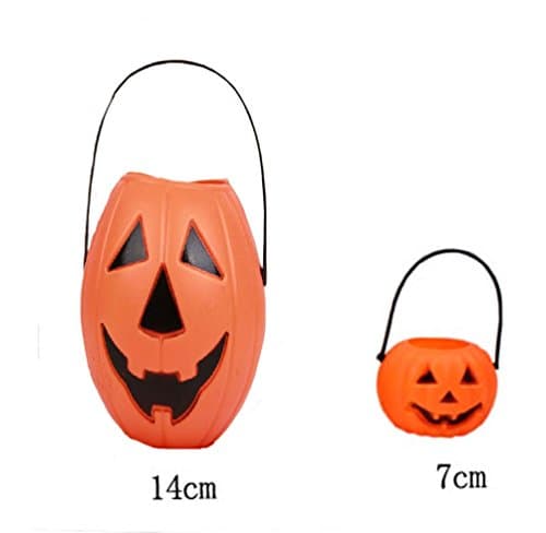 AmazingUSA Halloween Pumpkin Pot Jack-O-Lantern Sharp Eyes Set 2pcs(L6.2"+S2.7")