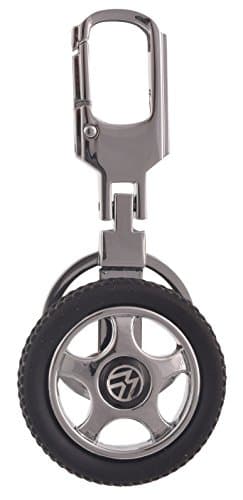 SLN Rotating Tyre with Locking Hook Key Ring with Car/Bike Logo (Volkswagen)