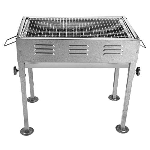 Efinito Portable Charcoal Barbeque Grill Set (Silver)