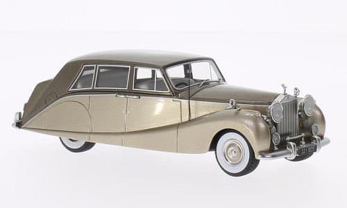 Rolls Royce silver Wraith Empress Line by Hooper , metallic-beige/metallic-brown, 1956, Model Car, Ready-made, BoS-Models 1:43