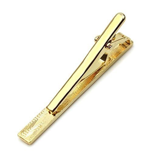 US Ship Gold Men Necktie Tie Loaded End Clip Clasp Bar Tone by SHOTITA