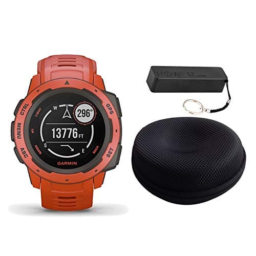 Garmin Instinct Rugged Outdoor Watch Bundle - Includes Power Bank | Watch Case