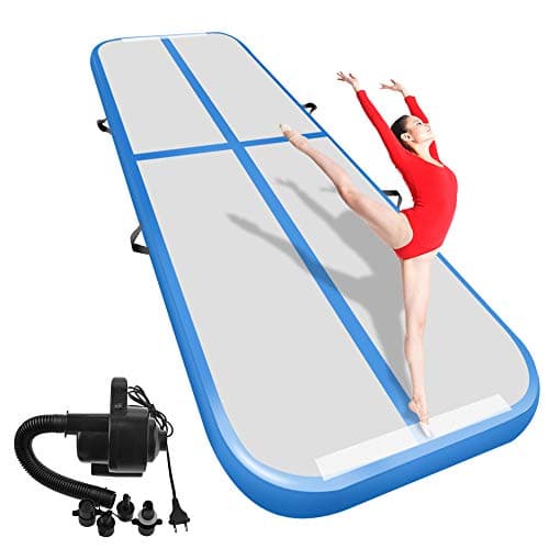 Airacker 9.84ft/13.13ft/16.4ft/19.69ft/23ft/26ft/29ft/33ft/36.ft/39ft Air Track, Tumbling Mat, Inflatable Gymnastics Airtrack Mat, Air Floor Mat with Electric Air Pump
