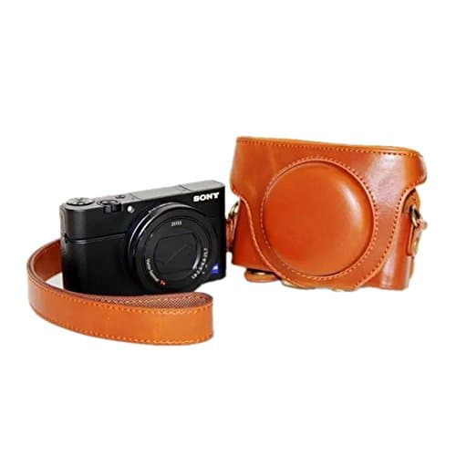 GHYC PU Leather Camera Case Bag for Sony DSC-RX100 Mark II III IV V M2 M3 M4 M5 Brown