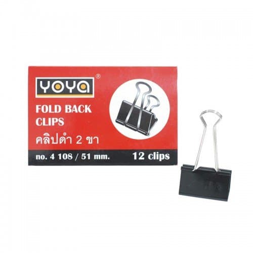 FOLD BLACK CLIPS YOYA 108 BLACK COLOUR 12 PIECE