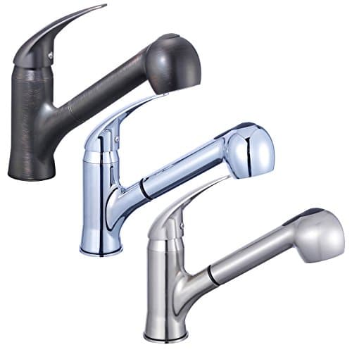 FREUER Utilita Collection: Pull Out Spray Kitchen Sink Faucet, Brushed Nickel