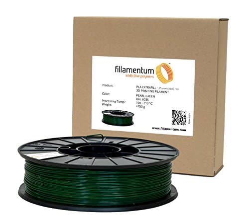 Fillamentum PLA Extrafill 3D Printer Filament Spool, Pearl Green