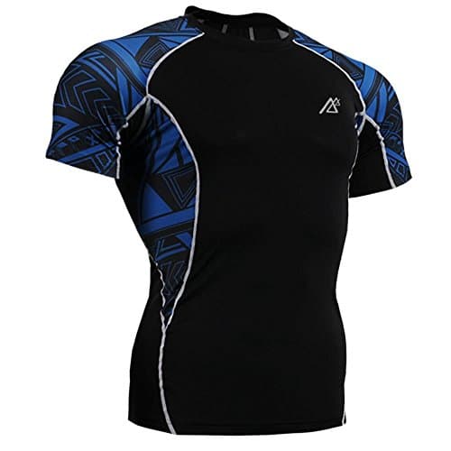 Men's Basic Skin Rash Guard Shirts Long Sleeve Size M-4XL Black