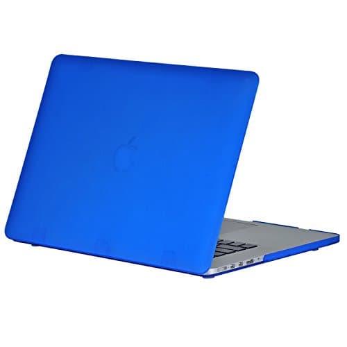 Wakeach Retina 15-inch [3 in 1] Blue Rubberized Hard Case Cover for Apple Macbook Pro 15" with Retina Display A1398 + Silicone Keyboard Cover + Clear LCD Screen Protector - Blue