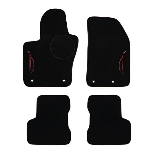 Speedlab Custom Fit Floor Mat for Select Fiat 500X Models (Black) (4 Piece)