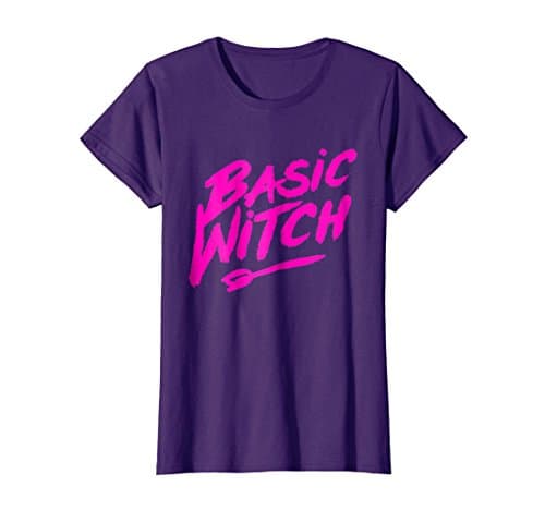 Womens Basic Witch Halloween T-Shirt XL Purple