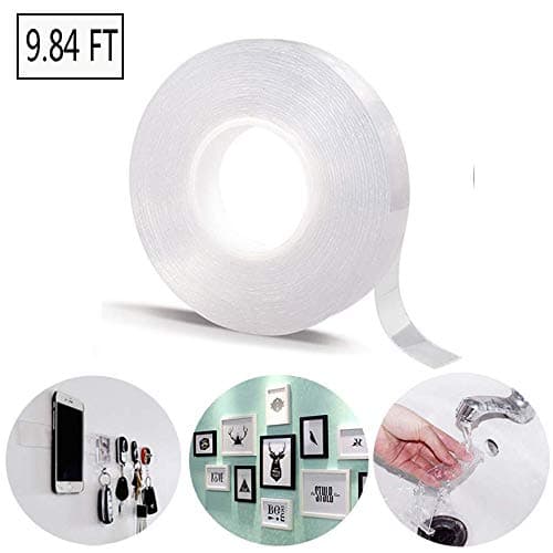 3 Meter Magic Double Side Adhesive Nano Tape Stick，Washable Reusable Gel Nano Pad Tape for Paste Photos and Posters,Multi-Functional Removal Trackless Nano Grip Tape