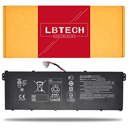 LBTECH Compatible AC14B3K Laptop Battery Replacement for Acer Aspire R3-131T R5-571T R5-571TG Aspire S14 Chromebook CB3-511 CB3-531 Swift 3 3S F314-51 SF314-51 14.4V 50Wh