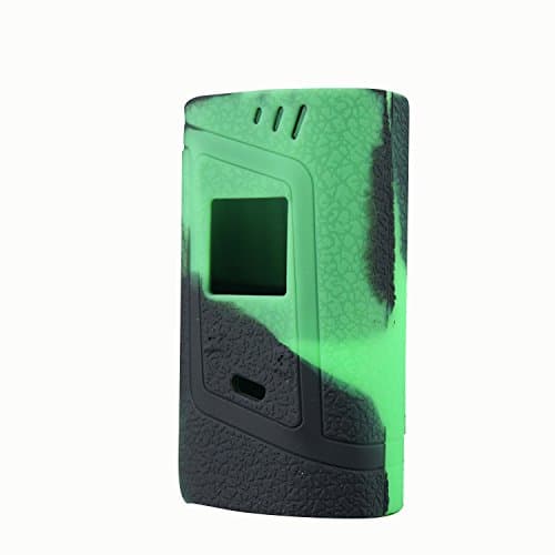 RAYEE ModShield for Smok Alien 220w TC Silicone Case Alien 220W Skin Cover Sleeve Wrap Shield (Black Green)