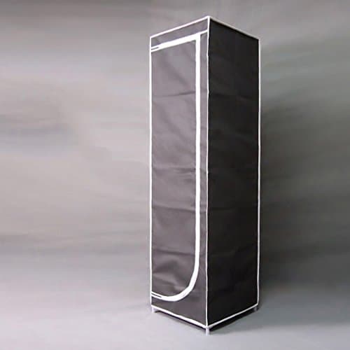 MMM& Simple Small Dormitory Cloths Wardrobe Folding Cloth Steel Frame Reinforced Thicker Storage Wardrobes (Color : Gray)