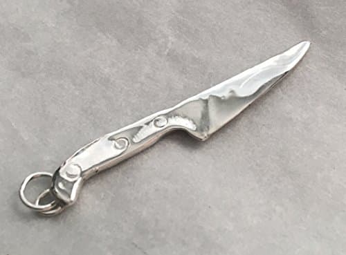Jumbo Chef Knife Charm in Sterling Silver