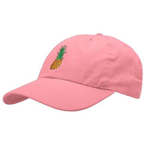 LOVATI Pineapple Dad Hat Baseball Cap Polo Style Unconstructed (Light Pink)