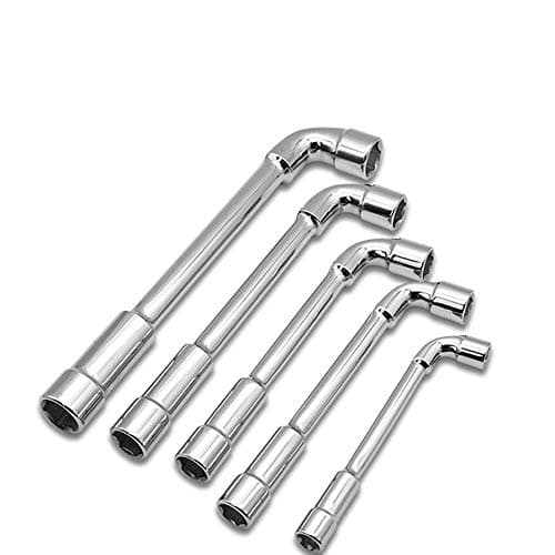L Socket Wrench, L Type Double Head Pipe Hexagon Socket Spanner Wrench Mirror Chrome Car Repair Elbow Wrench Sleeves Tools Metric 6/7/8/9/10 Mm Small Tools