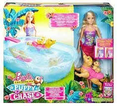 Color Changing Barbie Swimming Pup Pool Playset