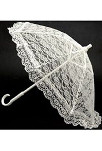 White Lace Parasol/ Umbrella , 15"