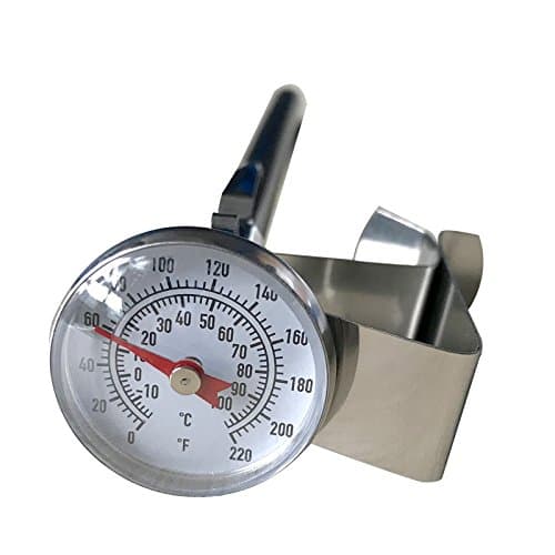 Analog instant read thermometer, frothering thermometer