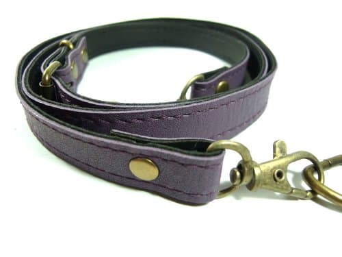 W 1 Cm Cheap Cost Purple PVC Straps , for Replace Old Strap for Purse, Handbag (Adjustable Straps).