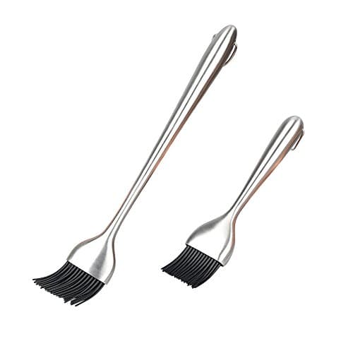Plataplus Silicone Basting and Pastry Brush w/ Stainless Steel Handle, Set of 2