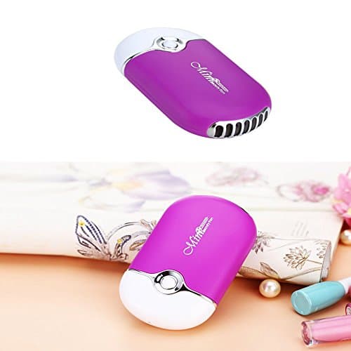 FIGHTAT Portable Rechargeable Electric Bladeless USB Fan Eyelashes Makeup Tools Mini Leafless Handheld Air Conditioning Blower Dryer