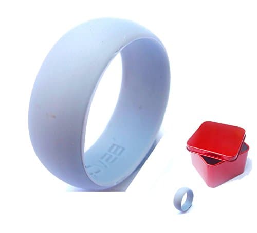 Men's Silicone Wedding Ring Band With Gift Box. Black, Blue... Perfect Husband Gifts From Wife
