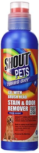 Shout for Pets Stains Turbo Oxy Stain &amp; Odor Removing Gel with Scrub Brush Head