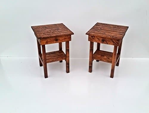 Night Stand Set With Drawer/Modern Farmhouse End Tables/Rustic Table Set /Side Table/Bedside Table Set/Custom/Farmhouse Style Table Set