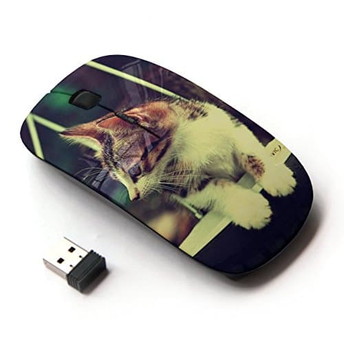 KawaiiMouse [ Optical 2.4G Wireless Mouse ] Cute Retro Cat Hammok