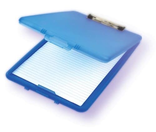 Zhigao A4 Plastic Compact Clipboard Paper Storage Box File Blue