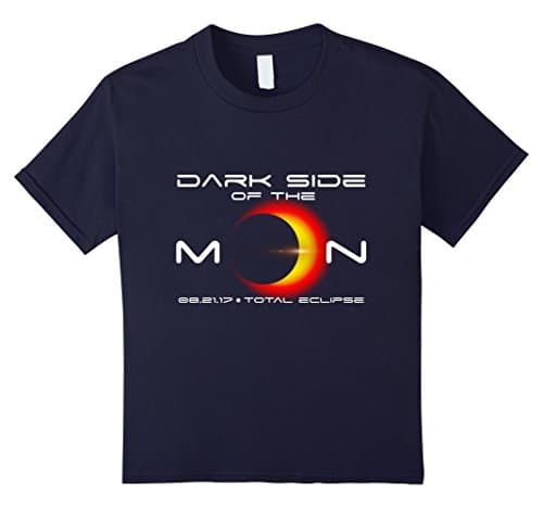 Kids Total Solar Eclipse T Shirt August 21 2017 Dark Side of Moon 12 Navy