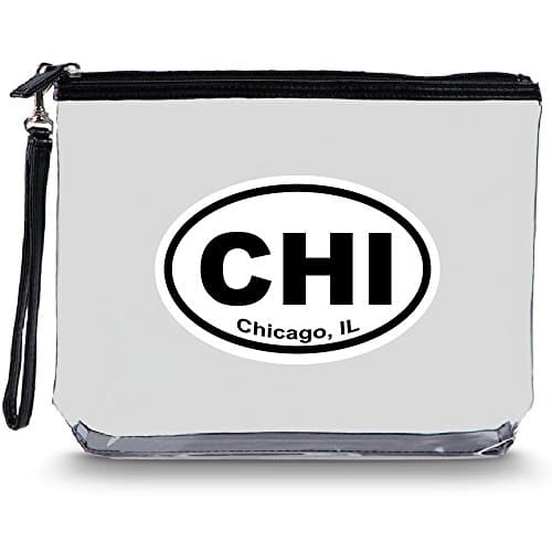 Squeeze Pod Clear Toiletry Bag with Hang Strap - Durable for Travel, Stands Up, Larger than Quart Size Bag - 10 Destinations Available - CHI Limited Edition