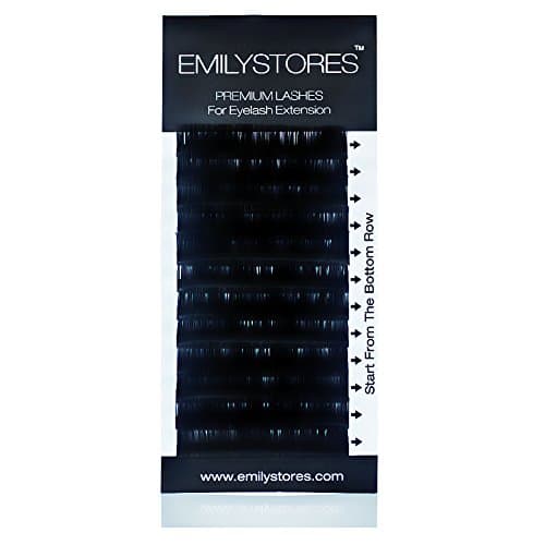 EMILYSTORES Eyelash Extensions 0.20mm Thickness B Curl Length 11mm Silk Mink Fake Eye Lashes In One Tray