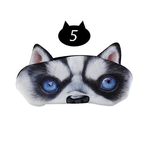 NHSDF 1PC Portable 3D Cute Soft Sleeping Face Eye Mask for Women&Men Blindfold Eyeshade Cover Relax Traveling Sleep Eye Aid Eye Patch 5