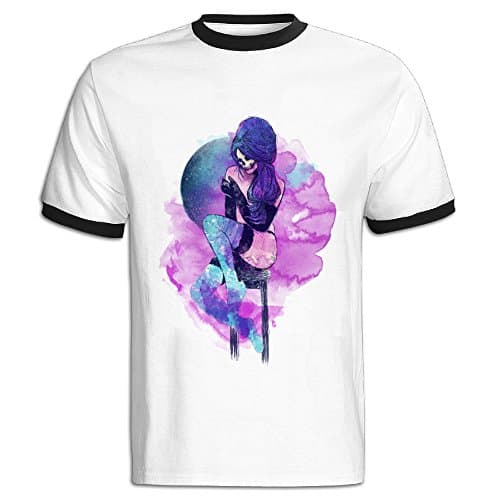 Color-blocking Personalized T Shirts Lady Skull Dancer T-shirt For Male