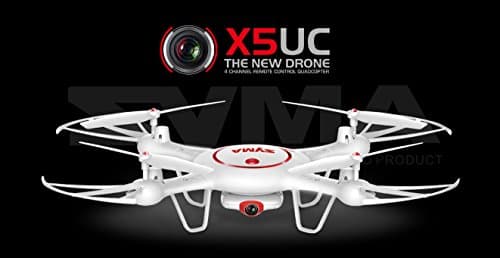 Syma X5UC 2.4G 6 Axis Gyro HD Camera RC Headless Quadcopter with 2.0MP Camera & One Key Take-Off/Landing Includes BONUS BATTERY by Time4Deal
